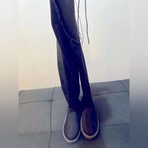 Black knee high boots